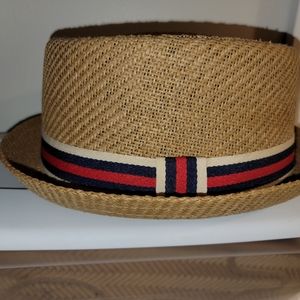 straw fedora style hat